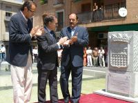 García Galván, Villanueva y Martín Pascual, en la inauguración. 